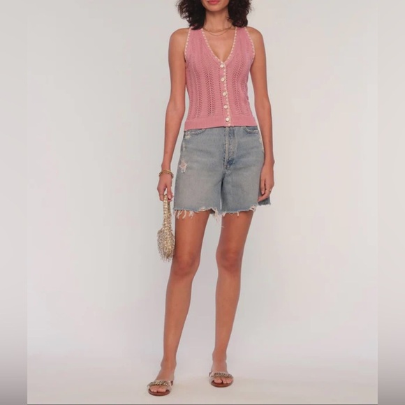 Heartloom Bethany Cable Knit Pointelle Knit Vest - Picture 6 of 6